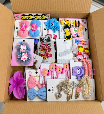 Fancy mix hair accessory boxes.