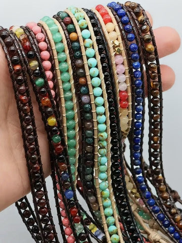 Pack of 6 Stones Bracelets SB-01