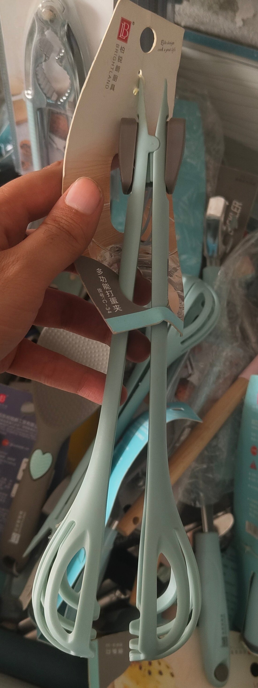 Silicon noodles tong.