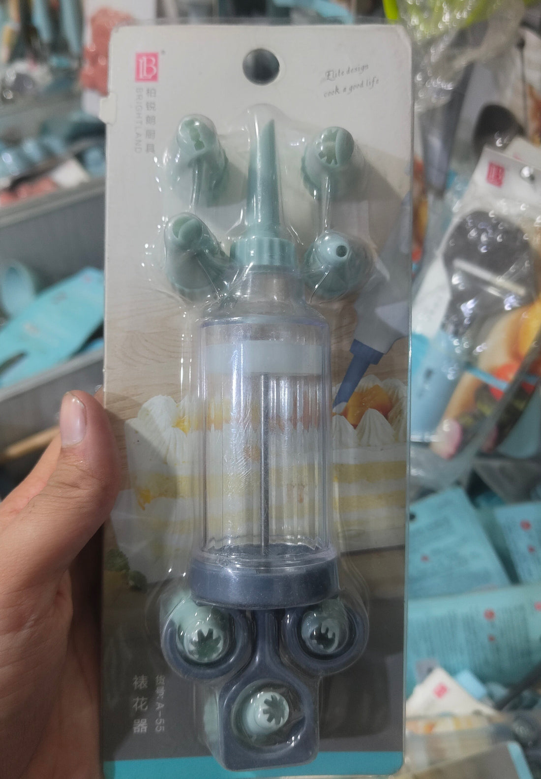Cake icing machine.